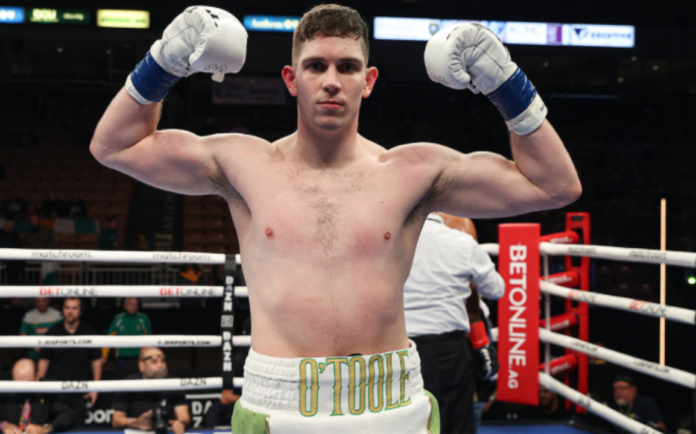 Thomas O’Toole made a big statement at the SNHU Arena in Manchester Friday with a first round knock out (Credit: Ed Mulholland/Matchroom