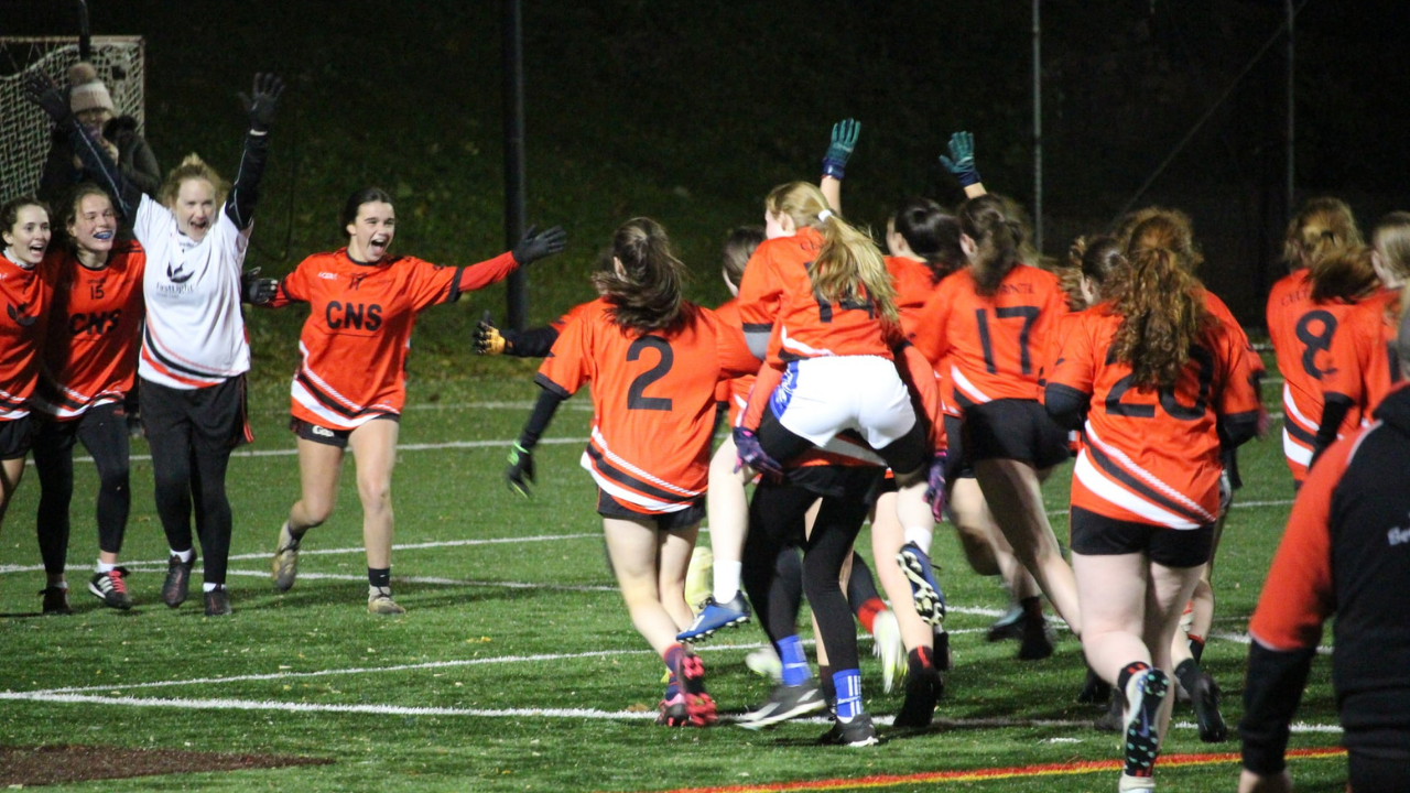 Celtanta players celebrate after the final whistle (Photo by Pete Dwyer)