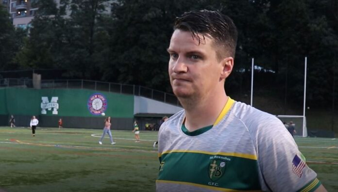 New York Football Manager Johnny McGeeney (Photo by Michael Dorgan)