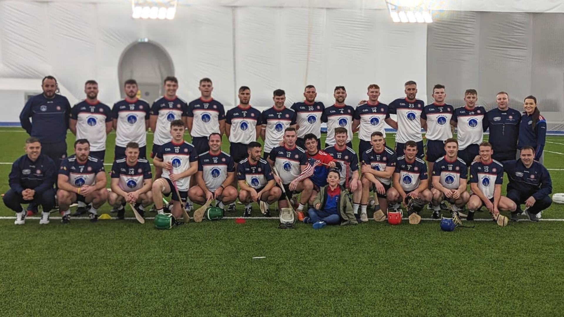 New York Senior Hurling Team ahead of the 2023 Connacht Senior Hurling Shield Final